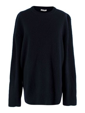 The Row Navy Cashmere Blend Jumper