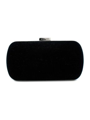 Sergio Rossi Black Velvet Clutch