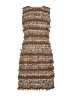 Chanel Fantasy Brown Fur Tweed Mini Dress