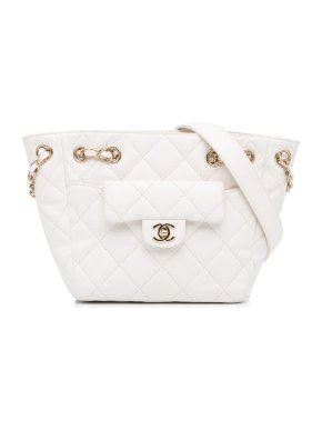 Chanel CC Caviar Quilted Bucket Bag