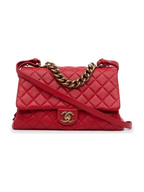 Chanel Paris-Rome Red Calfskin Trapezio Bag