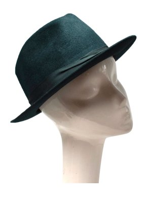 Doria Dark Green Fur Felt Panama Hat