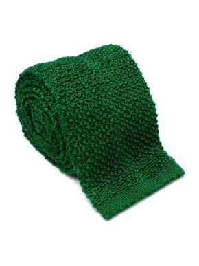 Turnbull Asser Green Woven Silk Square Tie