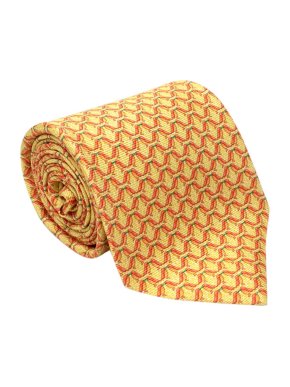 Bvlgari Yellow Bird Print Silk Scarf