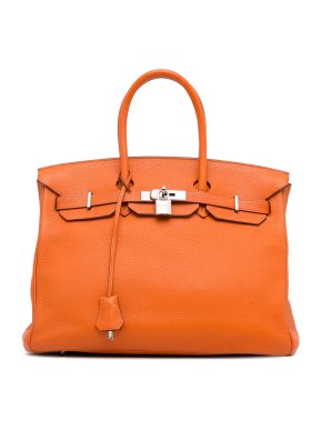 Hermes Orange Togo Leather Birkin 35 PHW