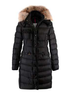 Moncler Black Hermifur Long Down Jacket