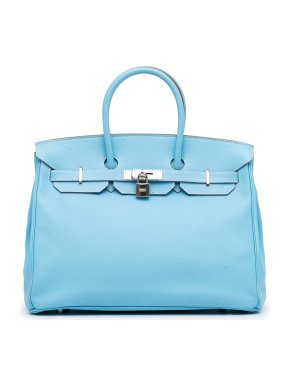 Hermes Light Blue Epsom Leather Birkin 35