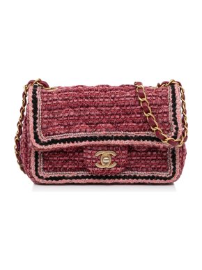 Chanel Braided Tweed Mini Single Flap Bag