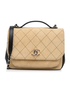 Chanel Business Affinity Suede Flap Bag