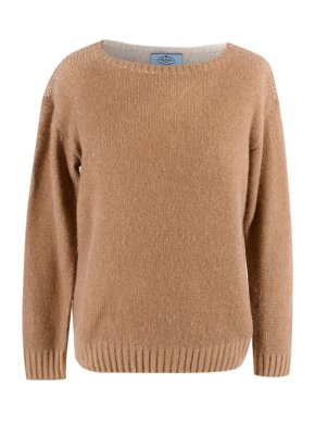 Prada Beige Cashmere Blend Knit Jumper