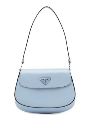 Prada Cleo Flap Brushed Leather Shoulder Bag