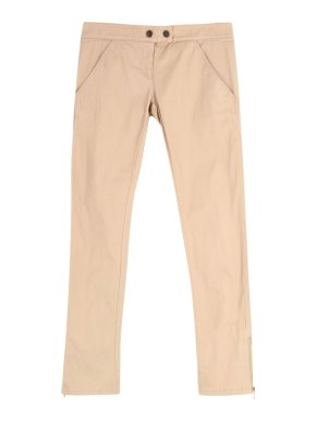 Alexander McQueen Beige Cotton Twill Slim Fit Trousers