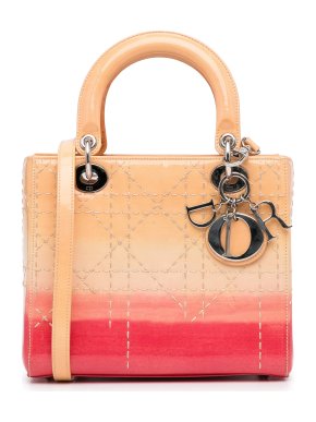 Ombre Patent Cannage Medium Lady Dior Bag