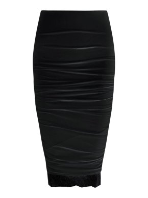 Tom Ford Black Lace-trim Skirt