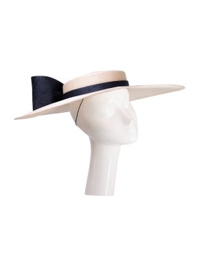 Nerida Winter Bow Boater Hat