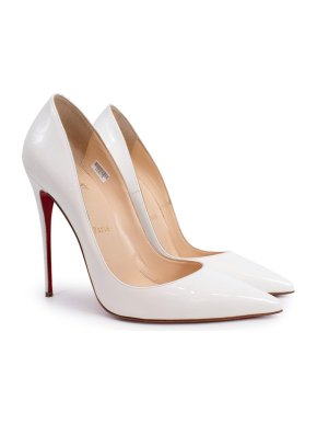Christian Louboutin White Patent So Kate 120mm Pumps