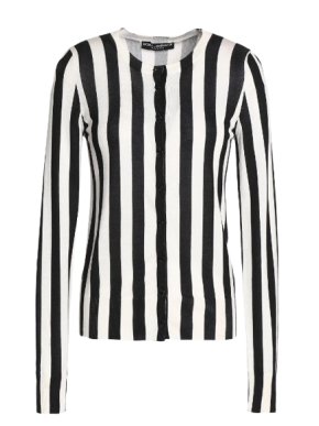 Dolce & Gabbana Striped Silk Knit Cardigan