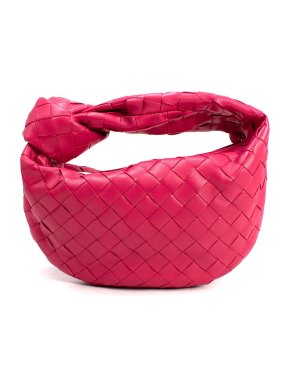 Bottega Veneta Mini Jodie Pink Intrecciato Knotted Bag