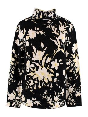 Celine Floral Roll Neck Long Sleeve Top