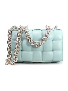 Bottega Veneta Chain Cassette Patted Intrecciato Shoulder Bag