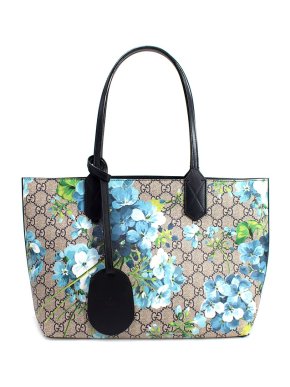 Gucci GG Supreme Monogram Blooms Small Reversible Tote Bag