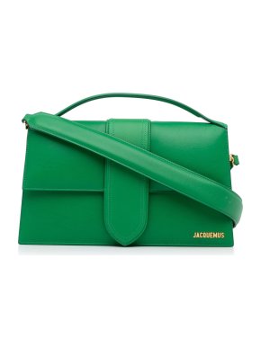 Jacquemus Le Bambinou Green Leather Shoulder Bag