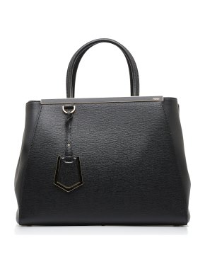 Fendi Black Medium 2Jours Tote Bag