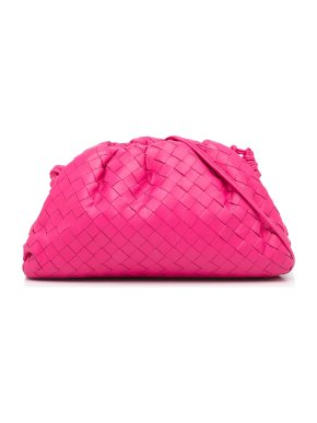 Bottega Veneta Pink Intrecciato Leather The Mini Pouch