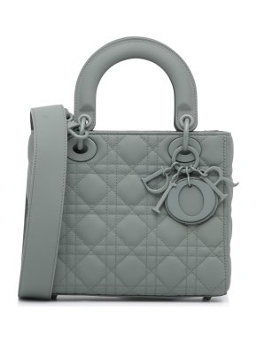 Small Ultra Matte Calfskin Cannage Lady Dior My ABCDior Bag