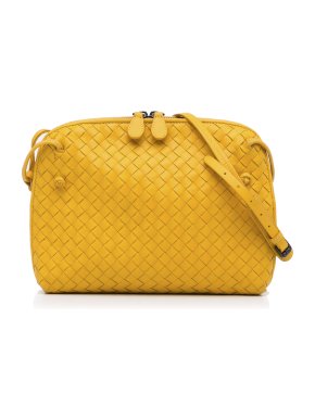 Bottega Veneta Yellow Intrecciato Leather Nodini Bag