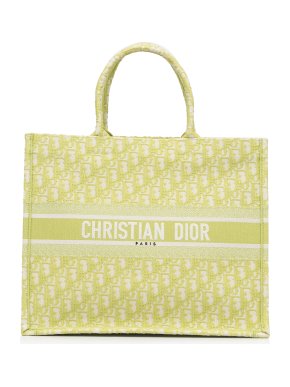 Dior Lime Green Oblique Book Tote