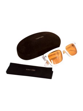 Tom Ford White & Orange Fausto Sunglasses