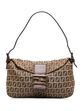 Fendi Zucchino Double Flap Baguette