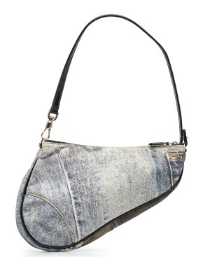 Dior Vintage Denim Saddle Bag