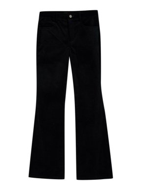 Nili Lotan Black Velvet Bootcut Trousers