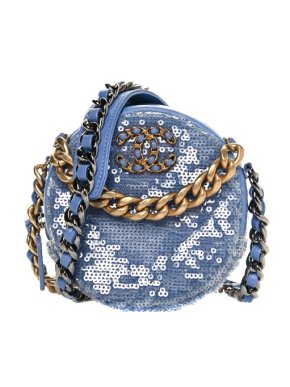Chanel 19 Round Sequin Crossbody Bag