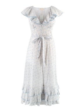 St Clair Light Blue Floral Print Dress