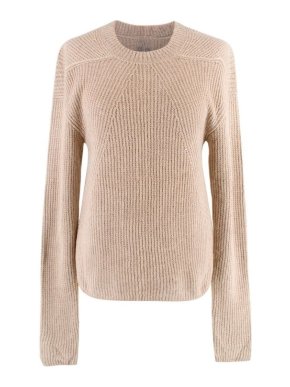 Rick Owens Pearl Beige Cashmere Blend Mastodon Jumper