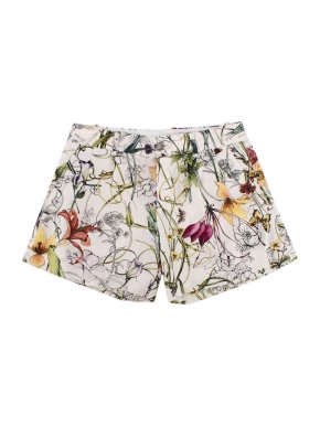 Gucci Flora Tailored Linen Shorts