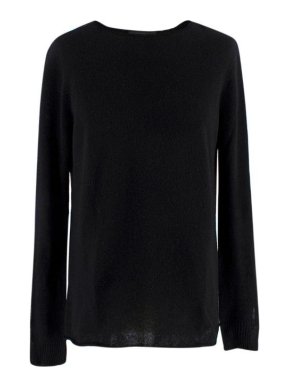 The Row Black Cashmere Cut-out Sleeve Top
