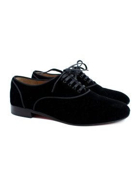 Christian Louboutin Black Velvet Alfred Loafers