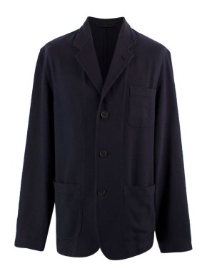 Ann Demeulemeester Navy Wool Blend Blazer