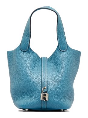 Hermes Blue Jean Clemence Picotin Lock 18
