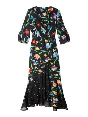 Rixo Noleen Floral Wrap dress