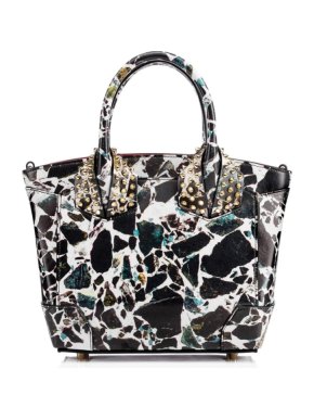 Christian Louboutin Small Black & White Leather Eloise Tote Bag
