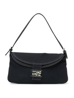 Fendi Denim Double Flap Baguette
