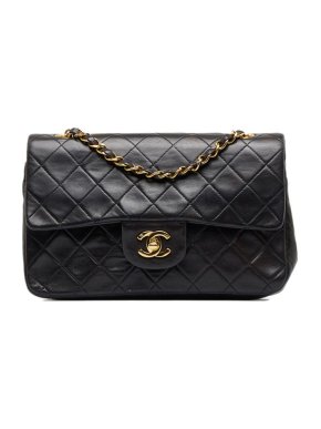 Chanel Vintage Small Classic Lambskin Double Flap BAg