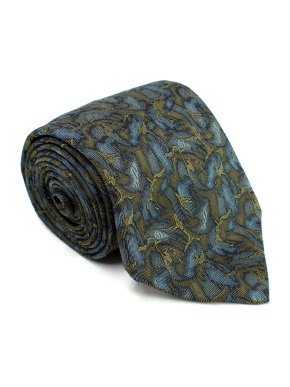 Holland & Holland Green and Blue Textured Silk Tie