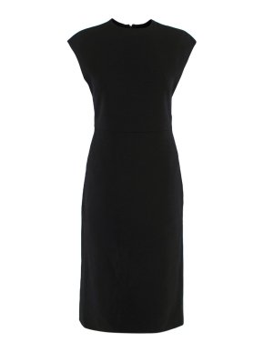 Valentino Black Fitted Wool Dress