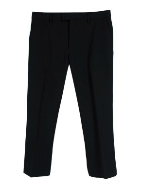 Louis Vuitton Black Wool Straight Leg Trousers